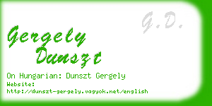 gergely dunszt business card